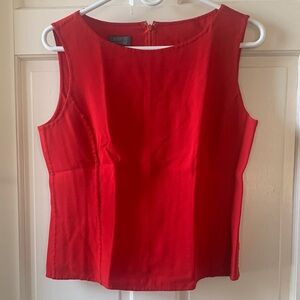 Lafayette 148 New York Bold Red Blouse